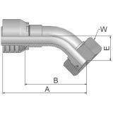 Parker Female Metric L - Swivel - (24° Cone with O-Ring) 45° Elbow - 1CE48-10-5 - Parker Store Nigeria