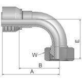 Parker Female Metric S - Swivel - 24° Cone with O-Ring) 90° Elbow - 11C48-10-4 SERIES - Parker Store Nigeria