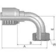 Parker Female Metric S - Swivel - 90˚ Elbow - (24˚ Cone with O-Ring)   11C733820 SERIES - Parker Store Nigeria